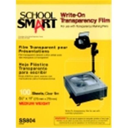 SCHOOL SMART School Smart 8.5 x 11 in. Medium-Weight Write-On Transparency Film; Pack - 100; Clear 631839